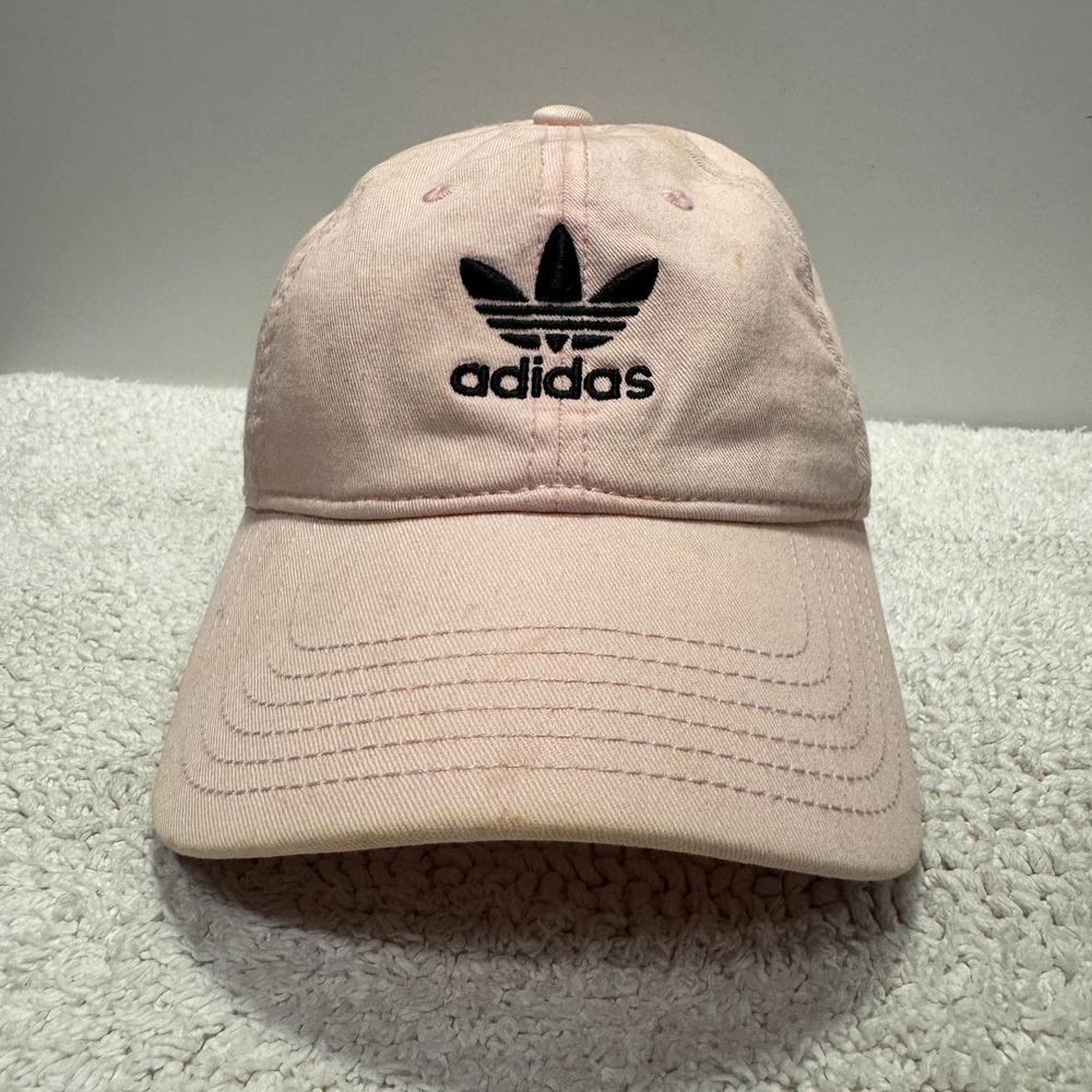 Adidas Hat Cap Pink Trefoil Logo‎ Adjustable Strap Back Baseball Dad Mom Casual
